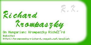 richard krompaszky business card